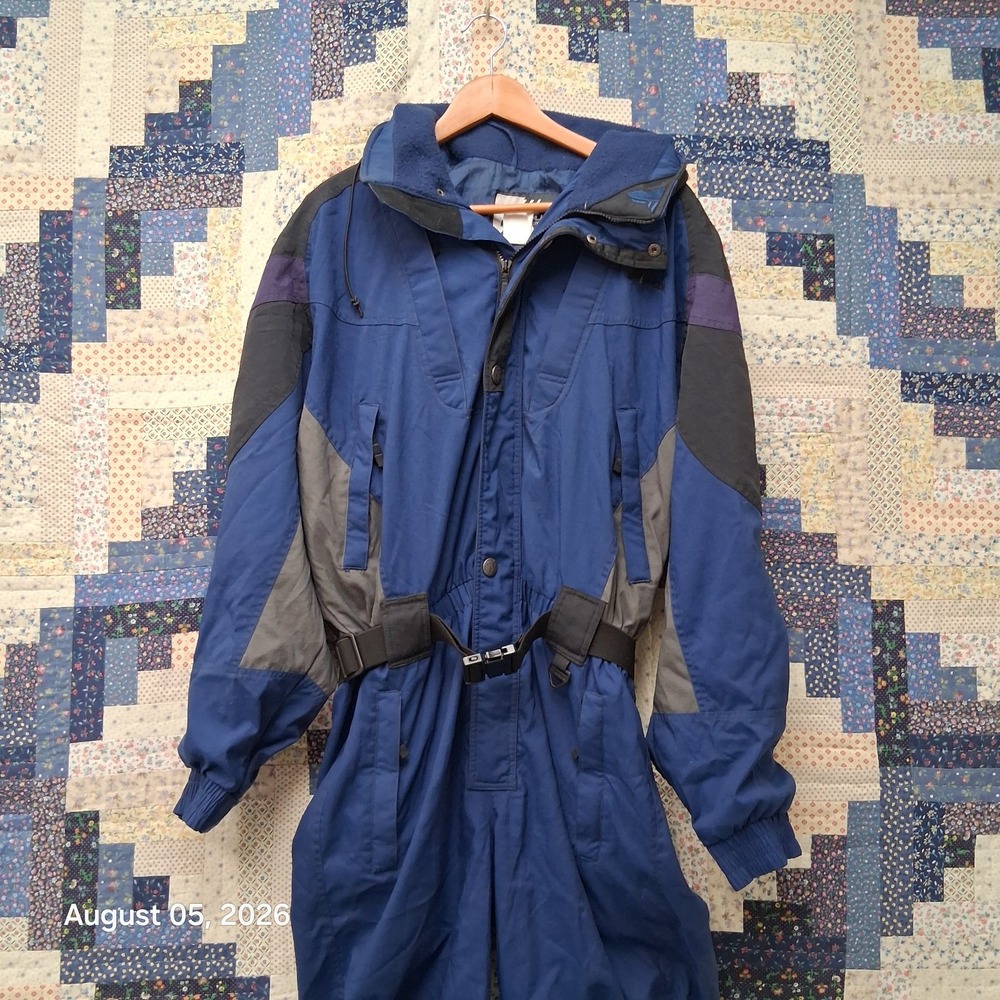 Vintage 90s Tyrolia By Head Ski Suit Mens Medium Blue One Piece Snowsuit Retro